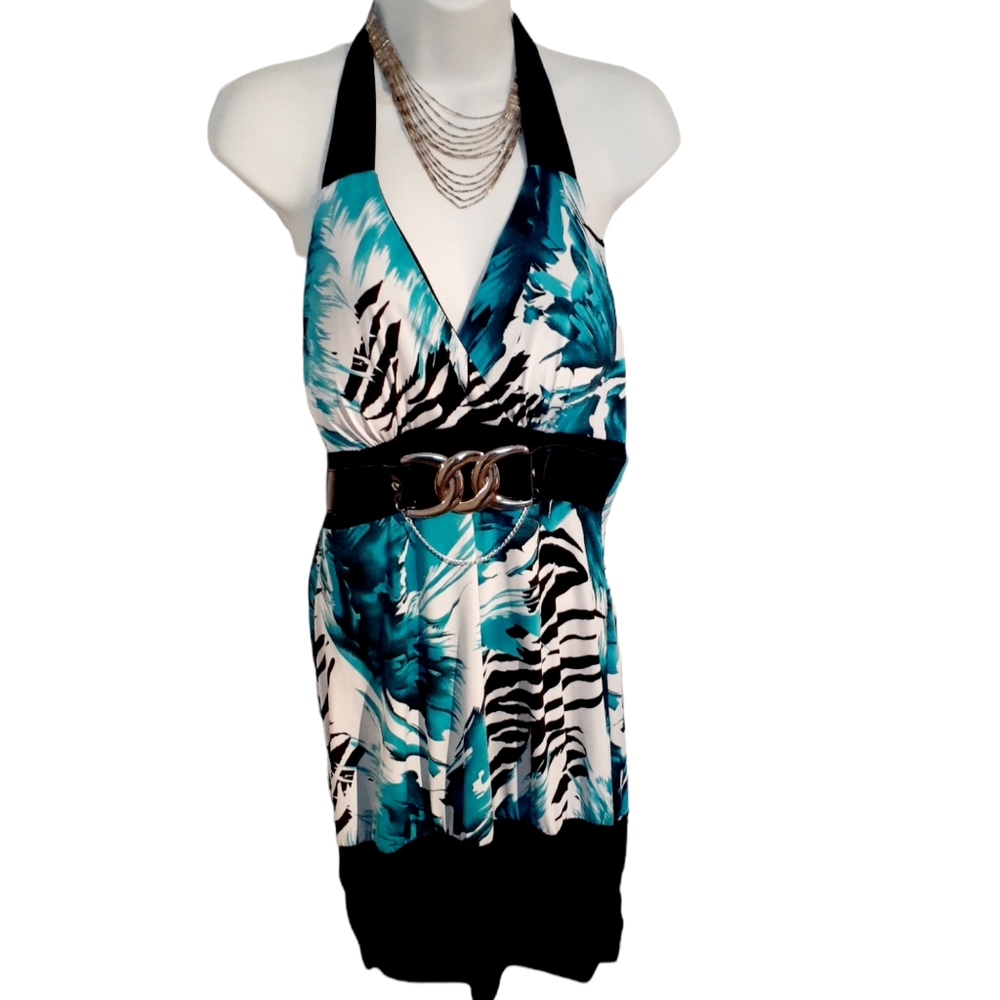 Gidani USA Trendy  strips bare back woman dress